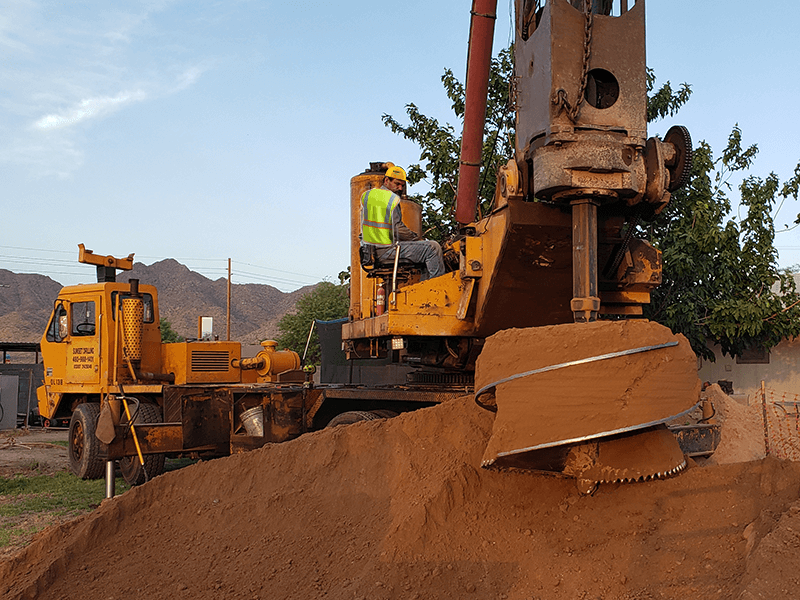 Drilling services provided by Sunset Drilling, serving Scottsdale, Mesa, Queen Creek, Gilbert, Chandler, Tempe, Apache Junction, Florence, San Tan Valley & areas of the Phoenix AZ east valley.